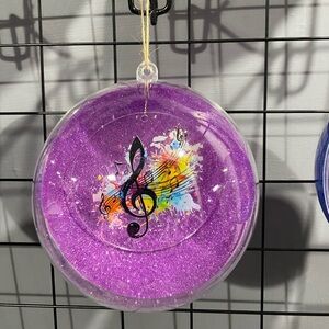 Purple Musical Ornament